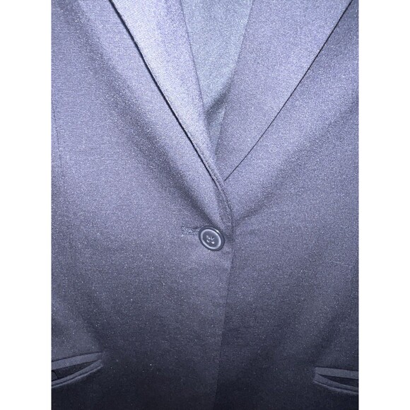 41 Hawthorn Jacket Womens L Blue Ponte Blazer Knit Single Button Contrast Cuff - Picture 3 of 9